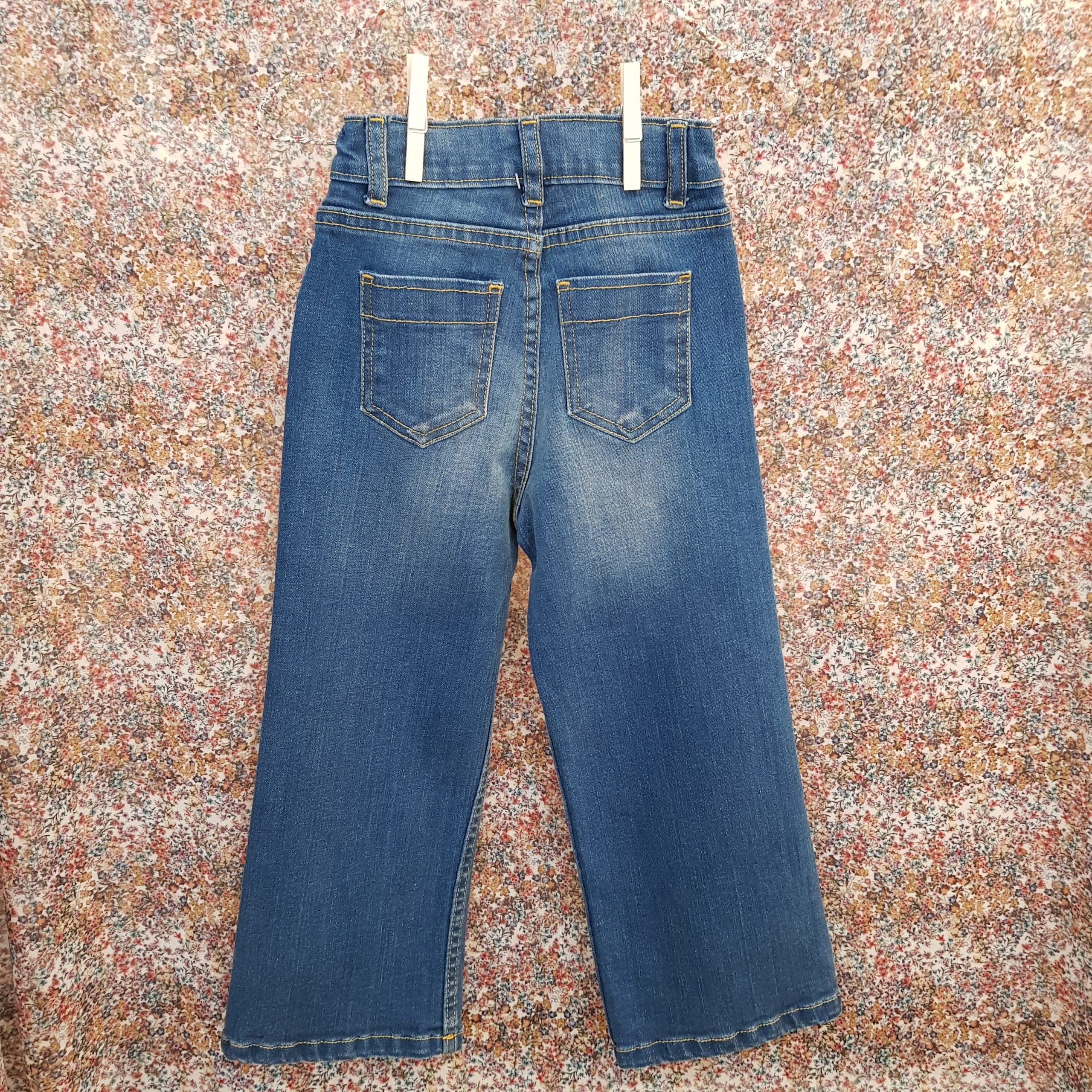 diseño de Gato Pantalones Vaqueros para niña algodón algodón Wimagic XS-110cm Azul