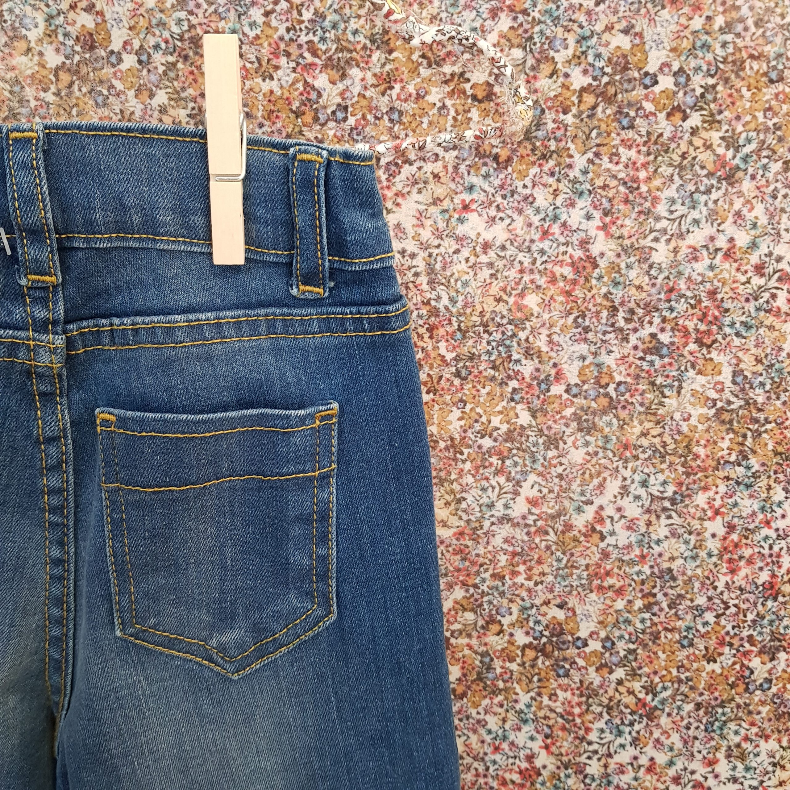 diseño de Gato Pantalones Vaqueros para niña algodón algodón Wimagic XS-110cm Azul
